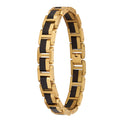 Schattenfront - Armband aus Sandelholz und gefärbtem Edelstahl