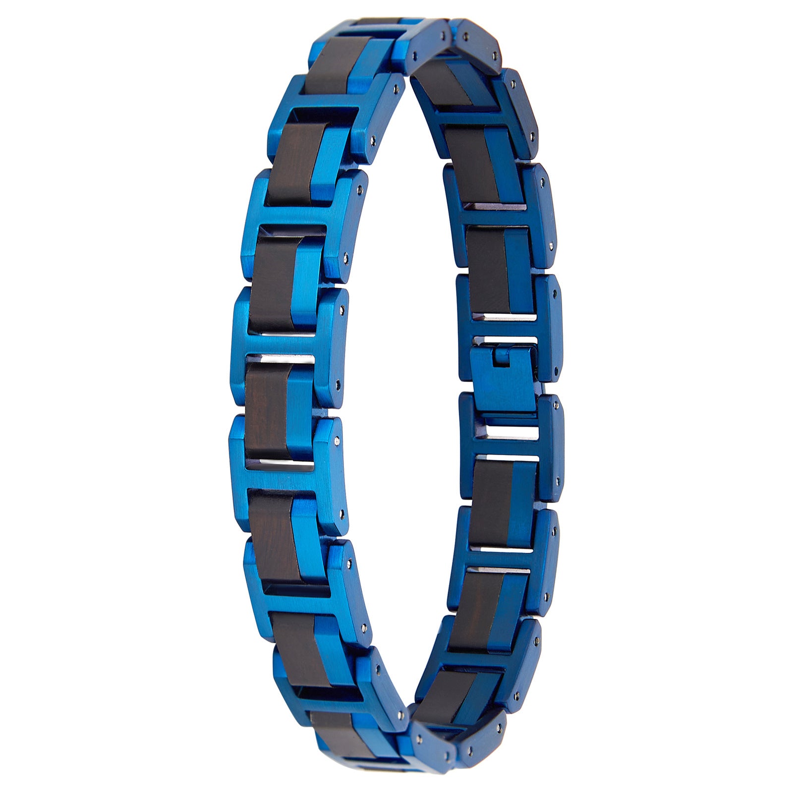 Schattenfront - Armband aus Sandelholz und gefärbtem Edelstahl