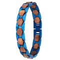 Sturmnacht - Armband aus Walnussholz und farbigem Edelstahl