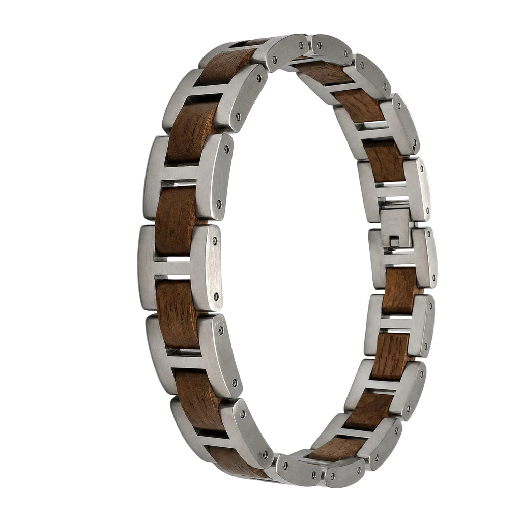 Freigeist - Armband aus Walnussholz und Edelstahl