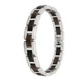 Nordanker - Armband aus schwarzem Sandelholz und Edelstahl
