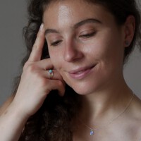 Lavendelzauber - Ohrstecker mit Opal