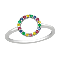 Regenbogenglanz - Ring mit Zirkonia-Steinen