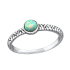 Himmelstraum - Gemusterter Ring mit hellblauem Opal