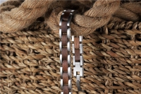 Naturliebe - Armband aus Walnussholz und schimmerndem Edelstahl