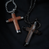 Kreuz - aus Walnussholz und Edelstahl