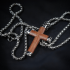 Kreuz - aus Walnussholz und Edelstahl