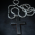 Kreuz - aus Walnussholz und Edelstahl